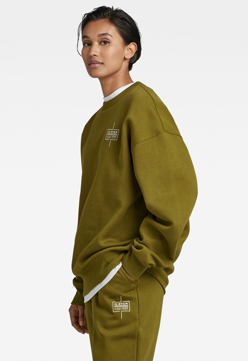 G-STAR - Unisex core loose r sw pacior sweat r - avocado