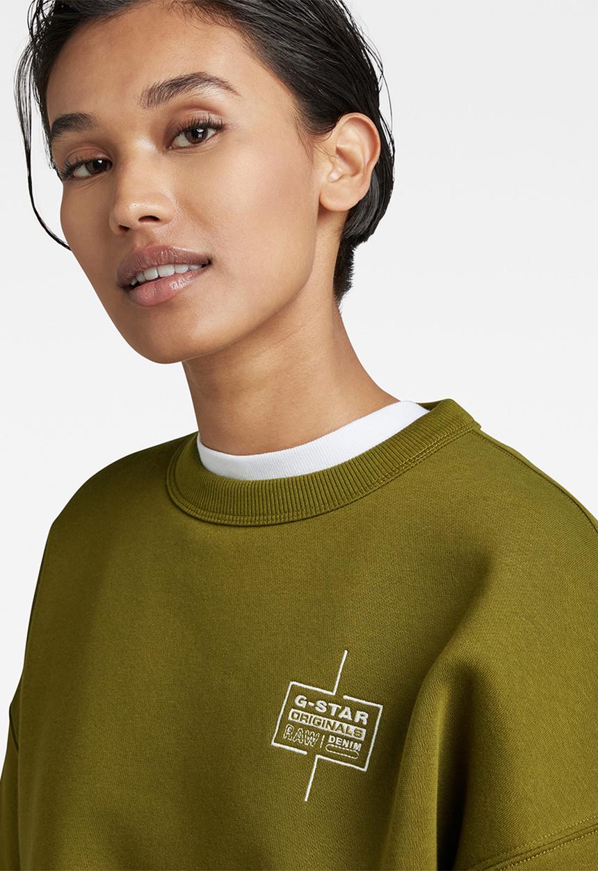 G-STAR - Unisex core loose r sw pacior sweat r - avocado