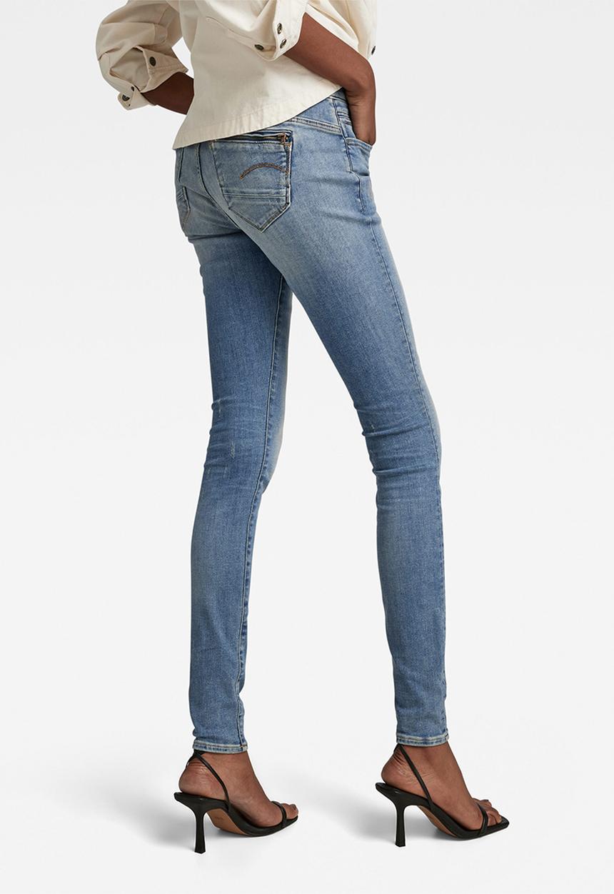 G-STAR - Midge zip skinny - lt vintage aged destroy