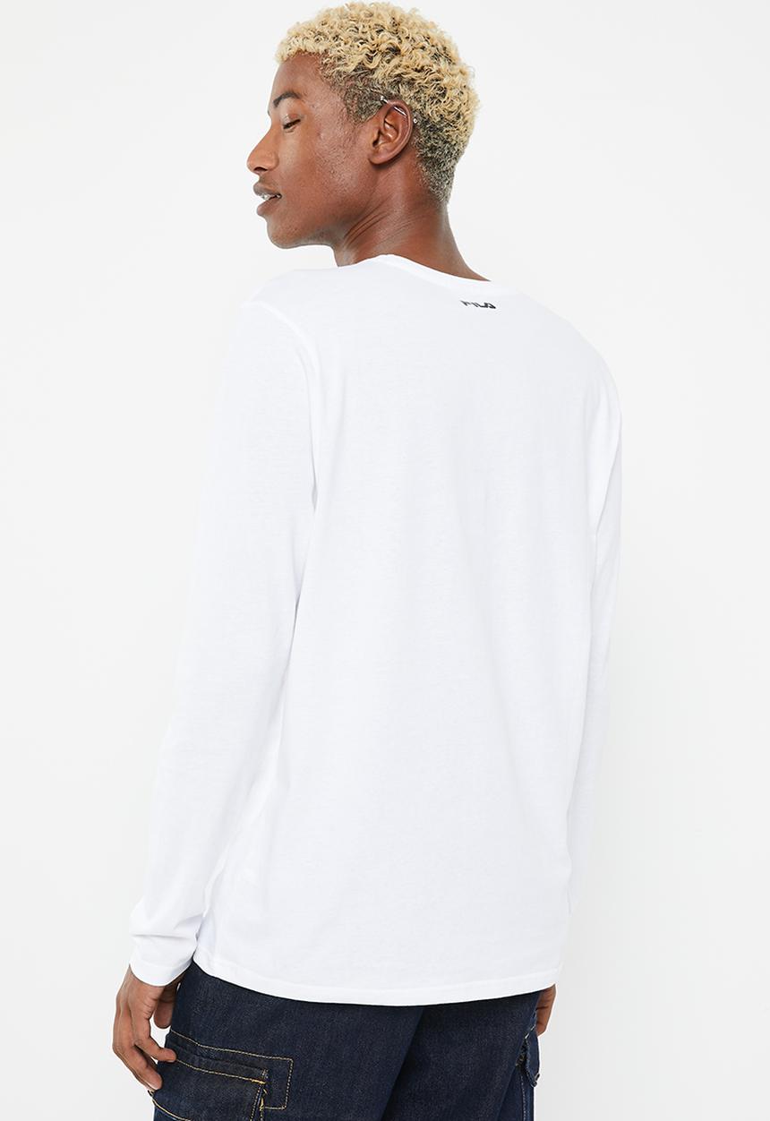 FILA - Mono deckle long sleeve tee - white
