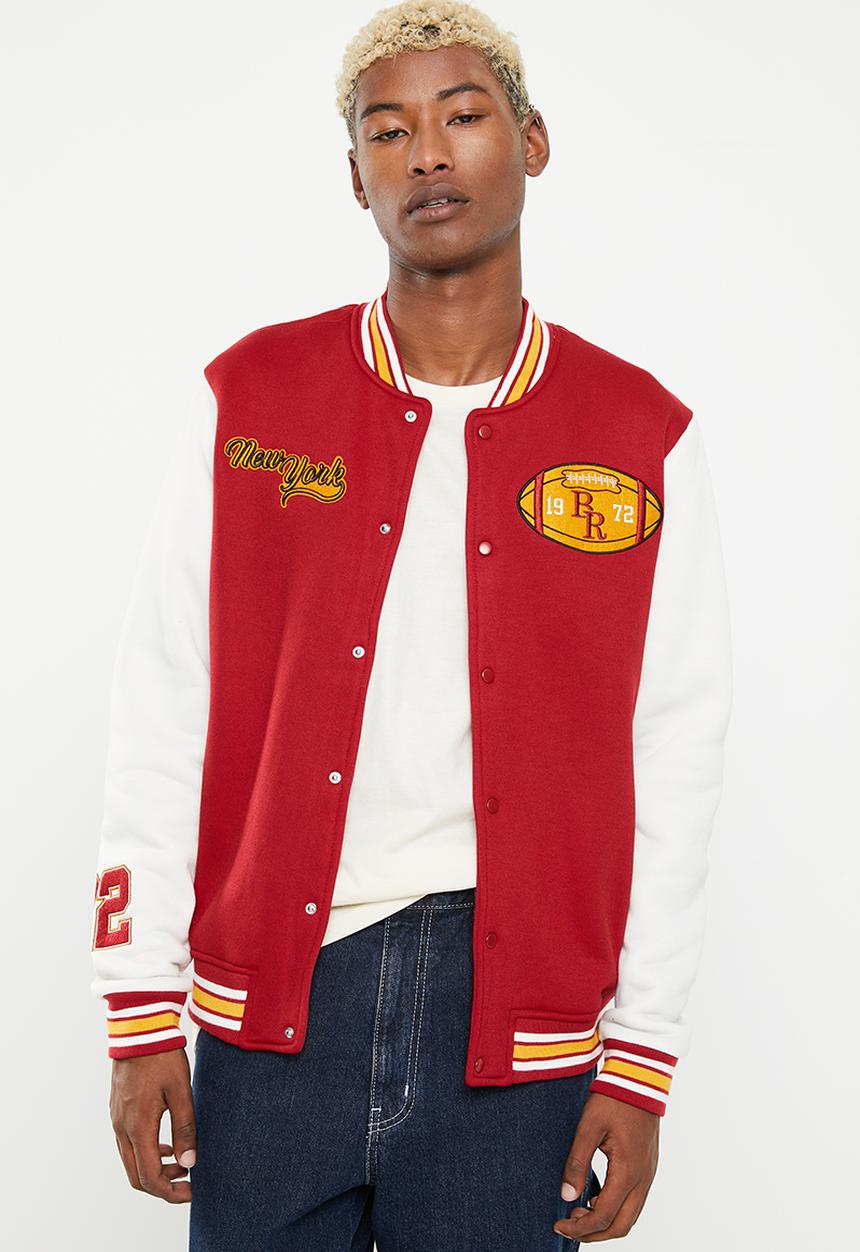 Brave Soul - Nassib sweatshirt - red & ecru