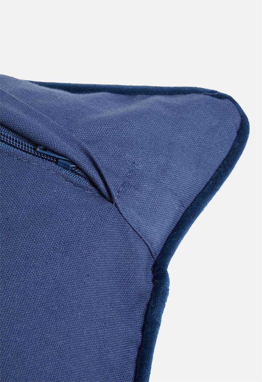 Sixth Floor - Mosi Velvet Cushion Cover - Indigo
