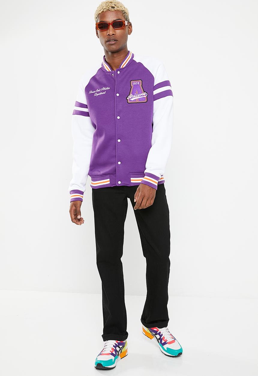 Brave Soul - Peterson sweatshirt - purple & white