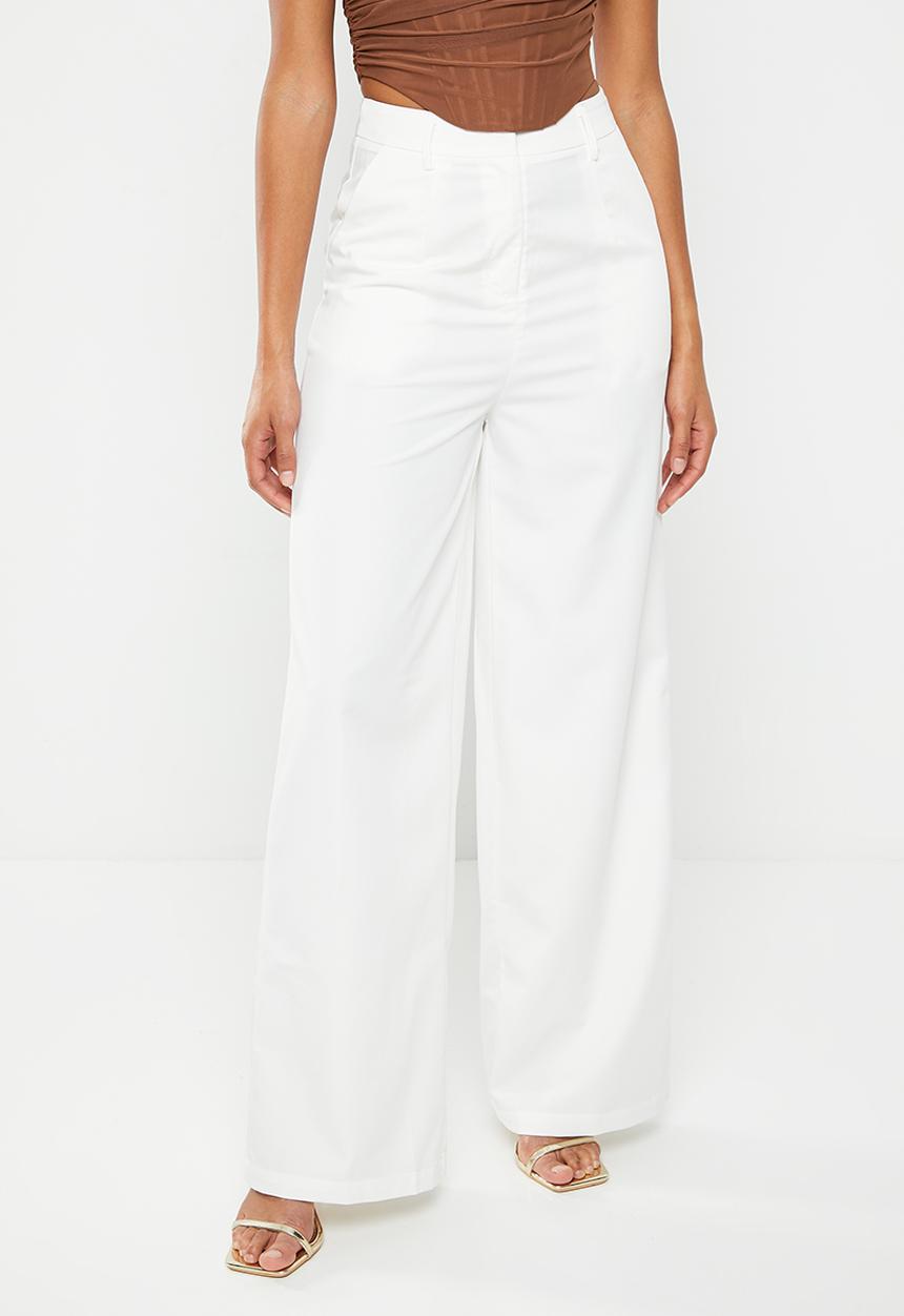 Glamorous - Wide leg trousers - white