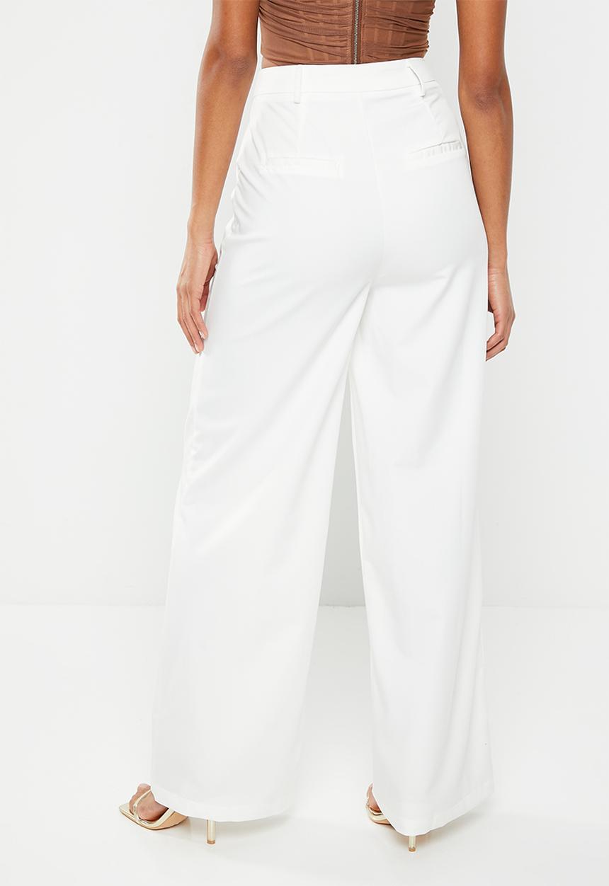 Glamorous - Wide leg trousers - white