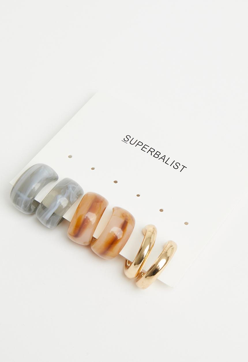 Superbalist - Poppy hoop earring pack - multi