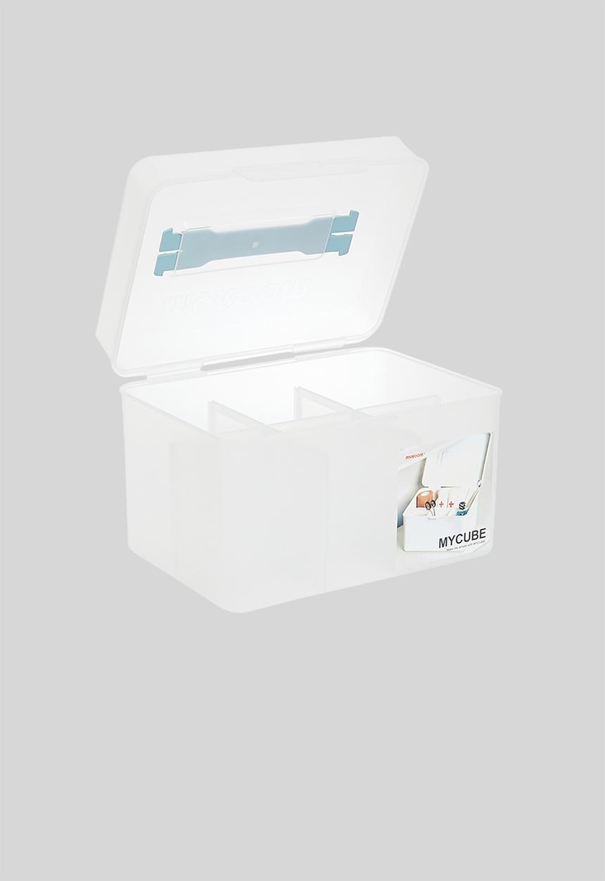 Litem - Mycube box with lid - smog