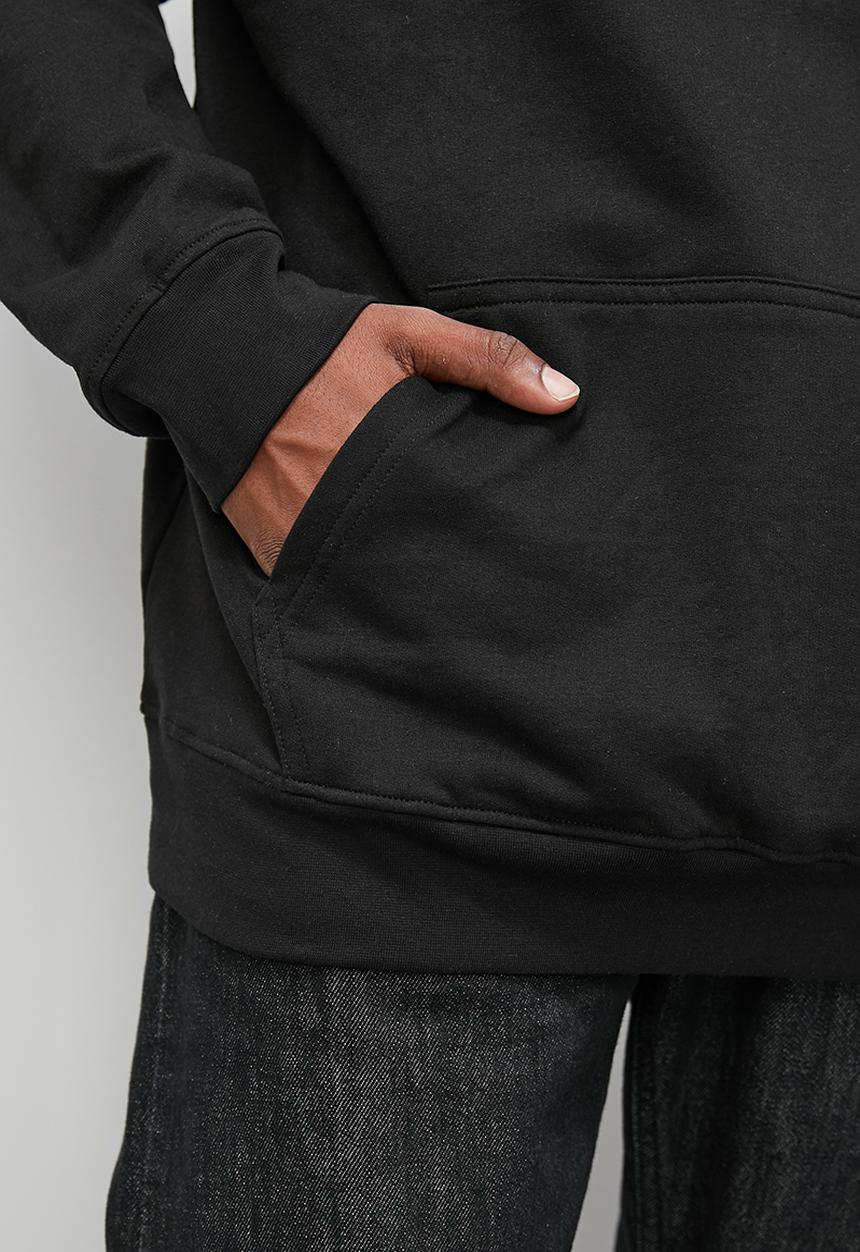 STYLE REPUBLIC - Fashion pullover hoodie sweat top-emboss oversize - black