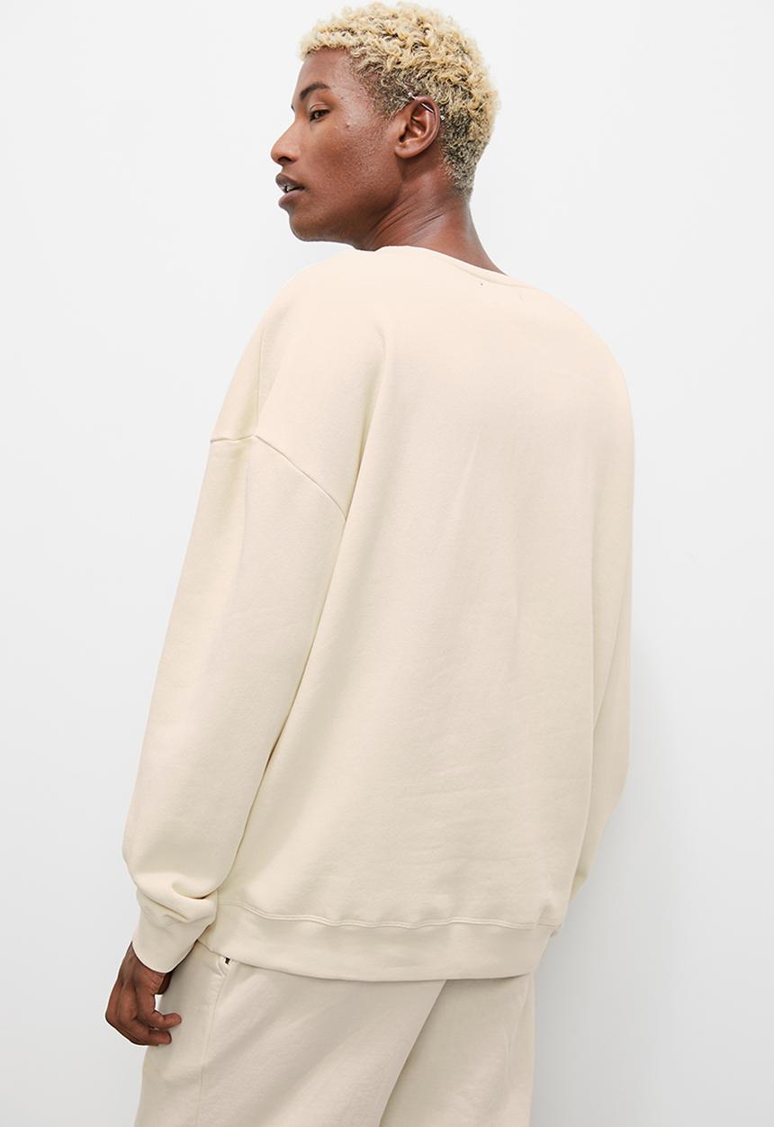 STYLE REPUBLIC - Flocked crew sweat top - ecru