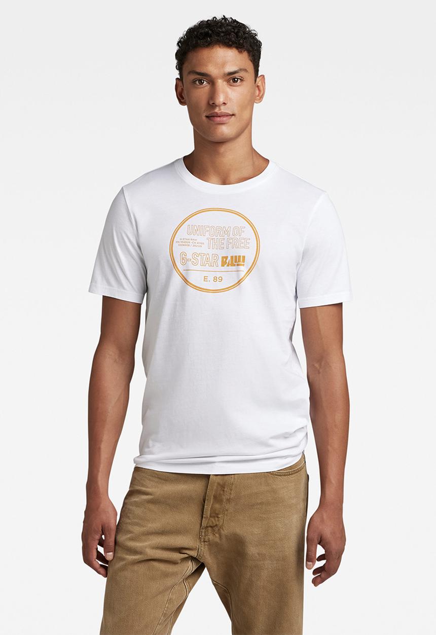 G-STAR - Chest gr slim r t compact jersey o - white