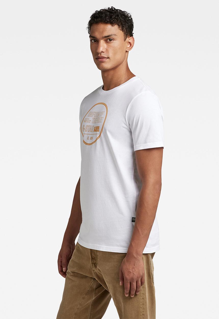 G-STAR - Chest gr slim r t compact jersey o - white