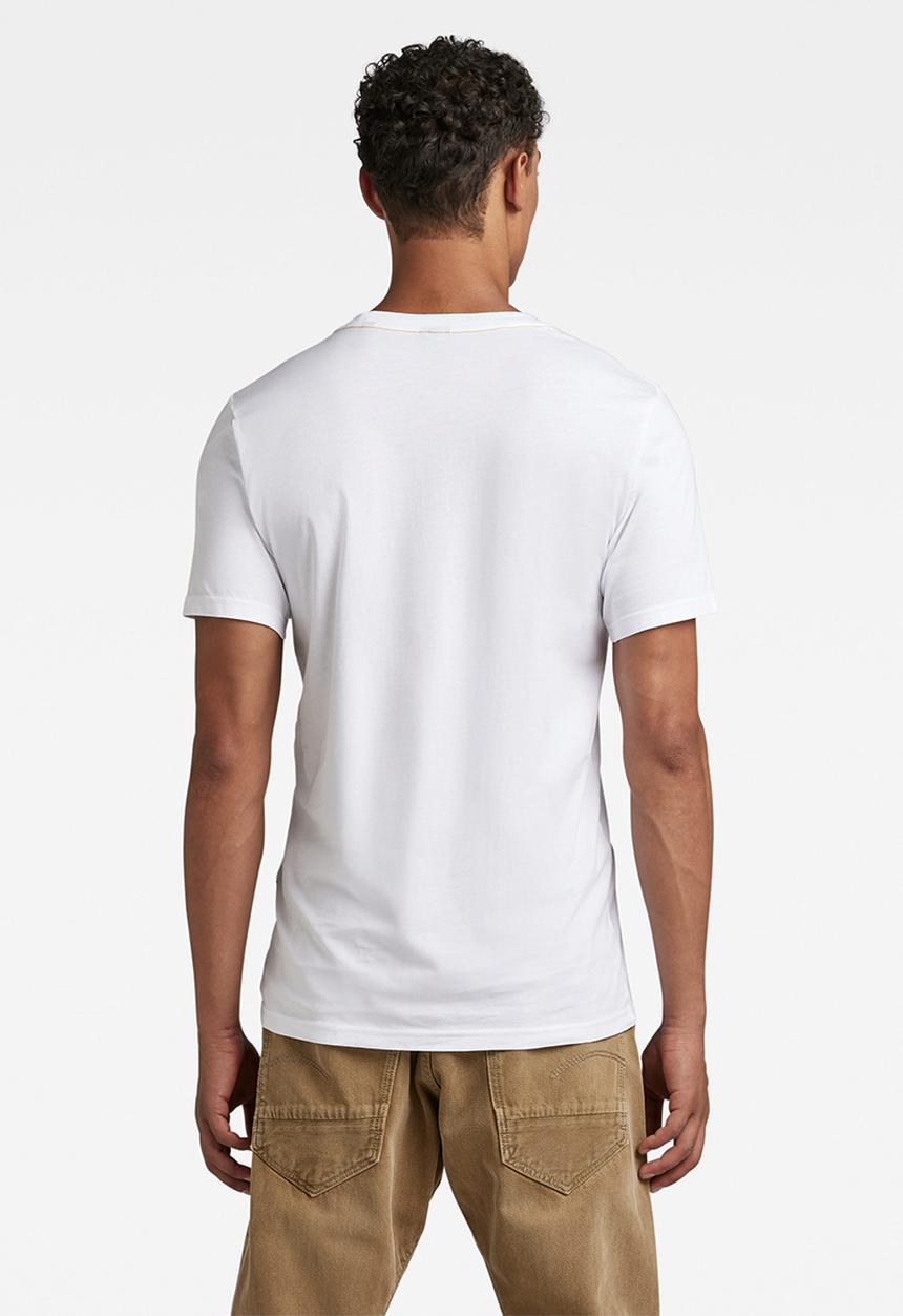 G-STAR - Chest gr slim r t compact jersey o - white