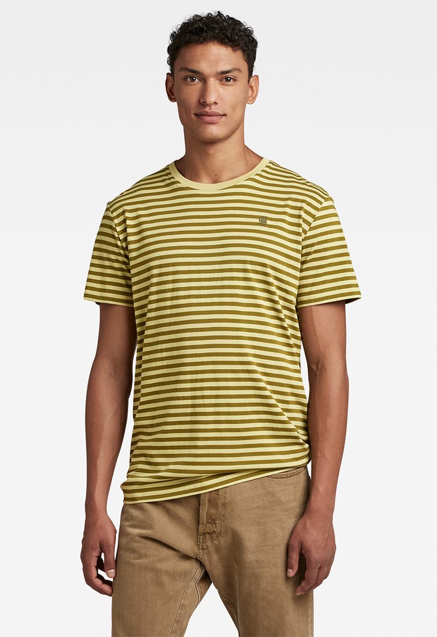 G-STAR - Stripe r t compact jersey o yd - leek green/avocado