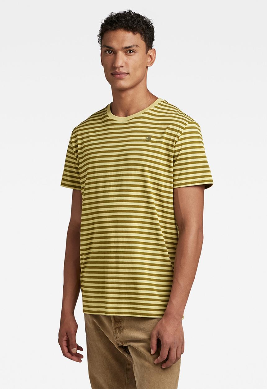 G-STAR - Stripe r t compact jersey o yd - leek green/avocado