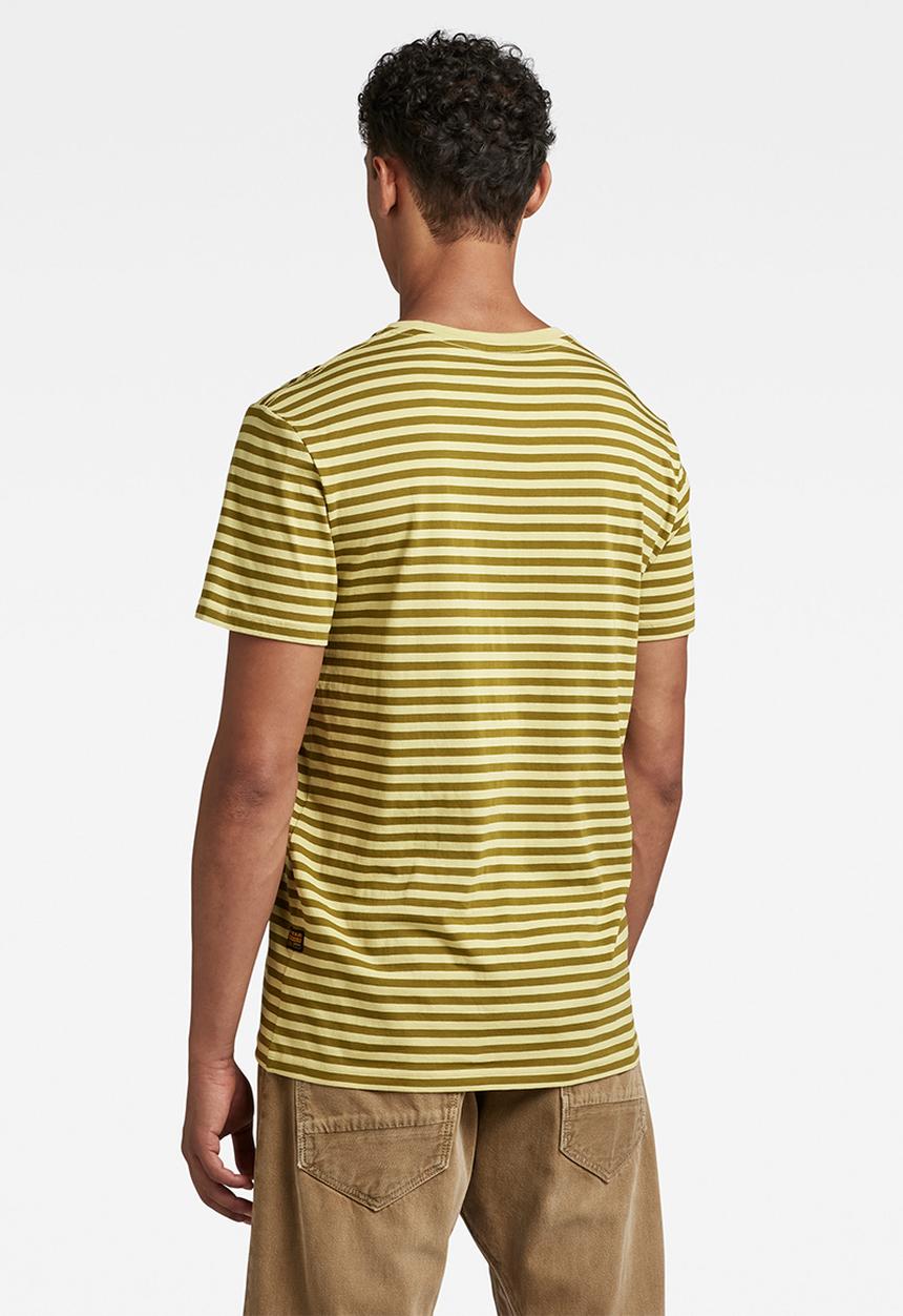 G-STAR - Stripe r t compact jersey o yd - leek green/avocado