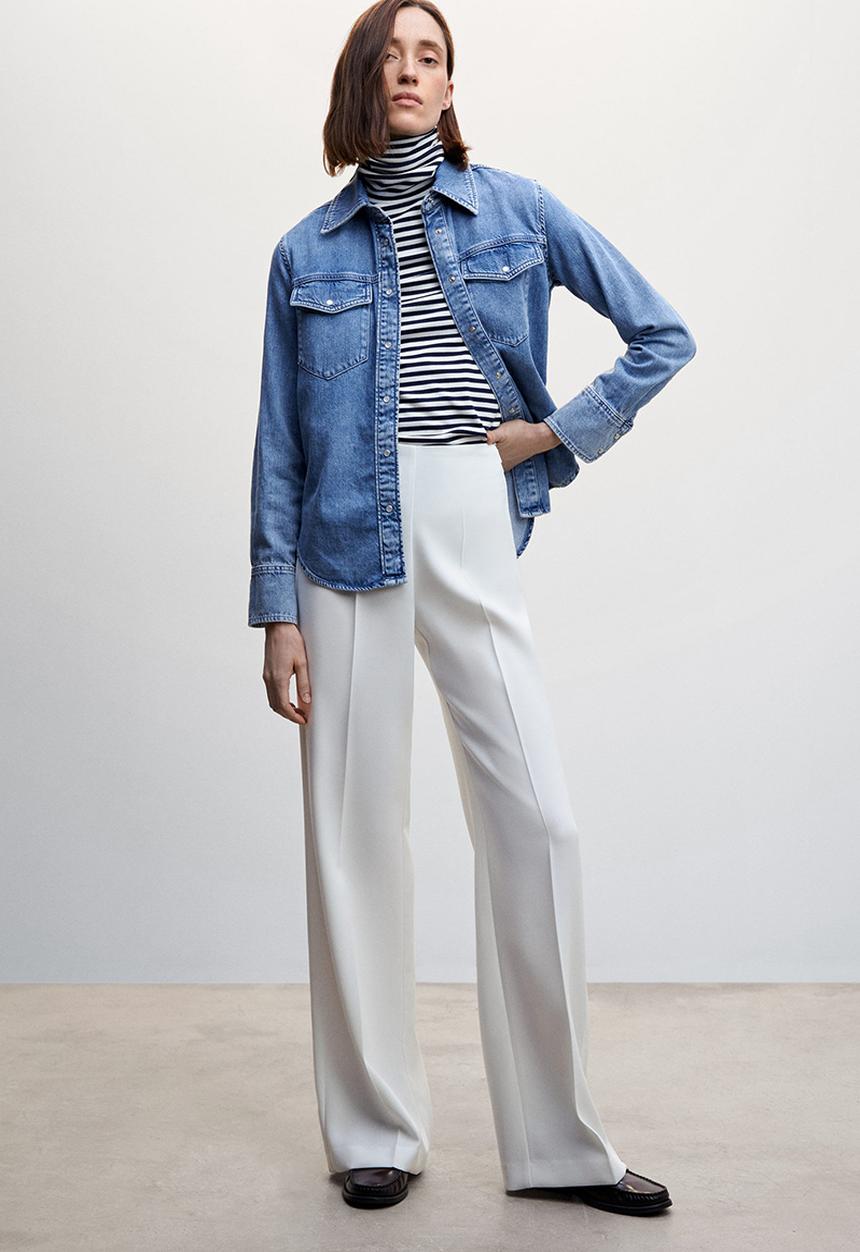 MANGO - Trousers palachin - light beige