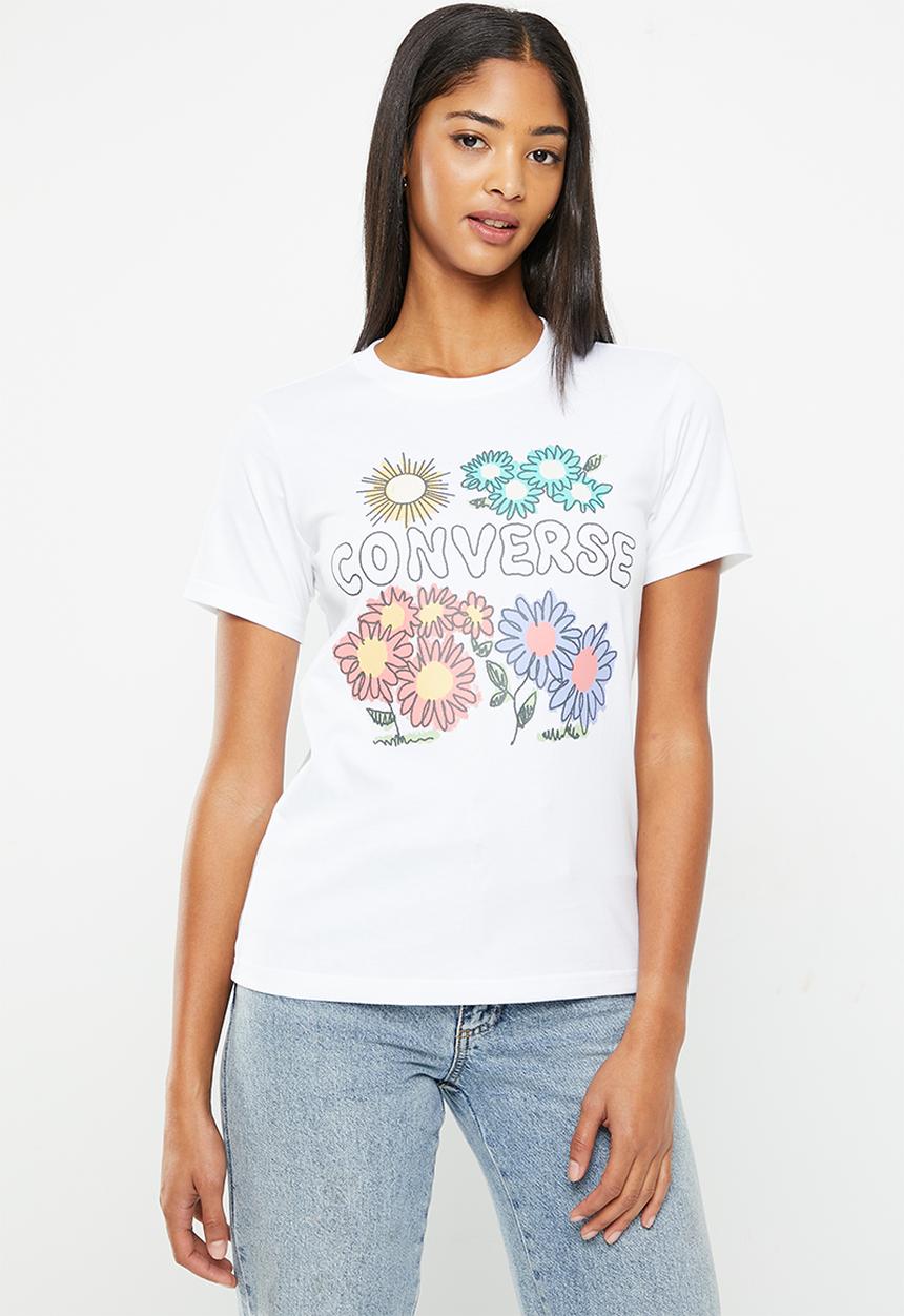 Converse - Grow together floral tee - white