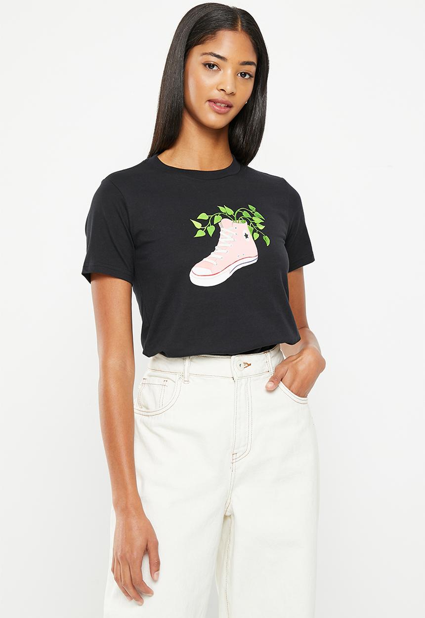 Converse - Let's grow sneaker tee - converse black