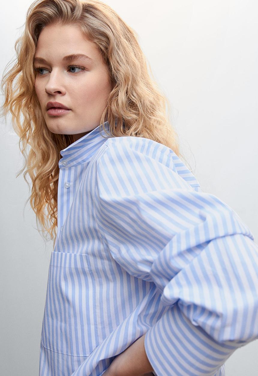 MANGO - Shirt juanes - light pastel blue