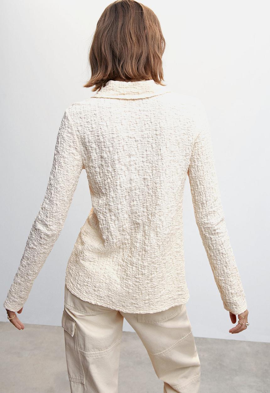 MANGO - Shirt crunchy - light beige