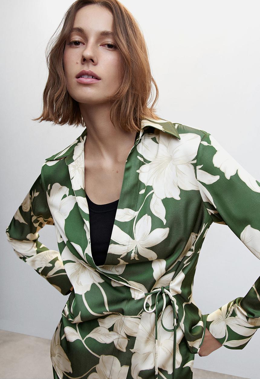 MANGO - Shirt grass - green