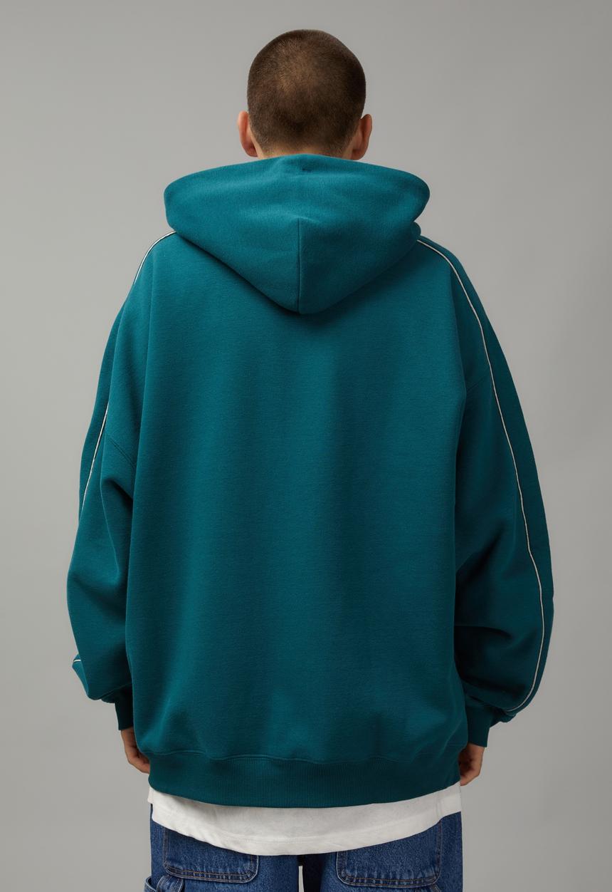 Cotton On - NFL baggy panelled zip thru hoodie - lcn nfl teal/eagles