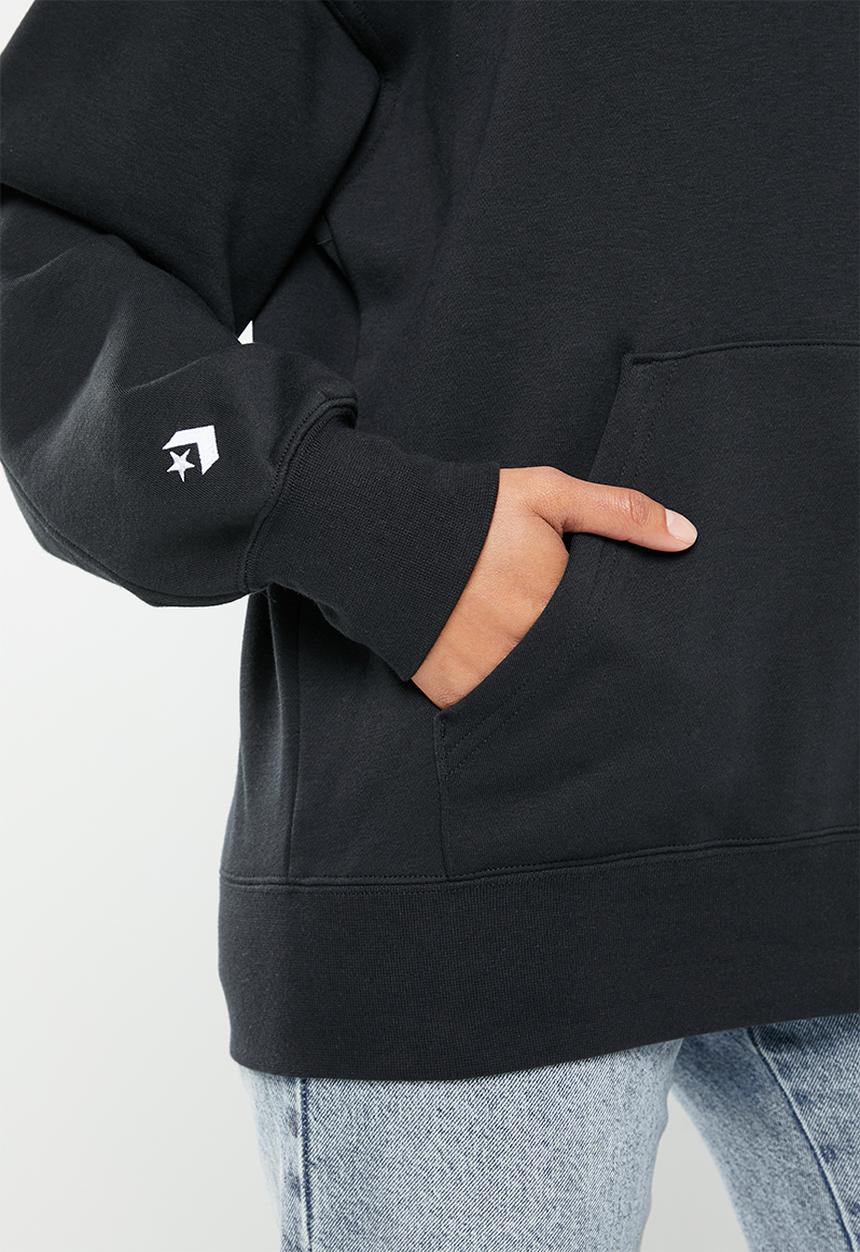 Converse - Wordmark fleece hoodie emb - converse black