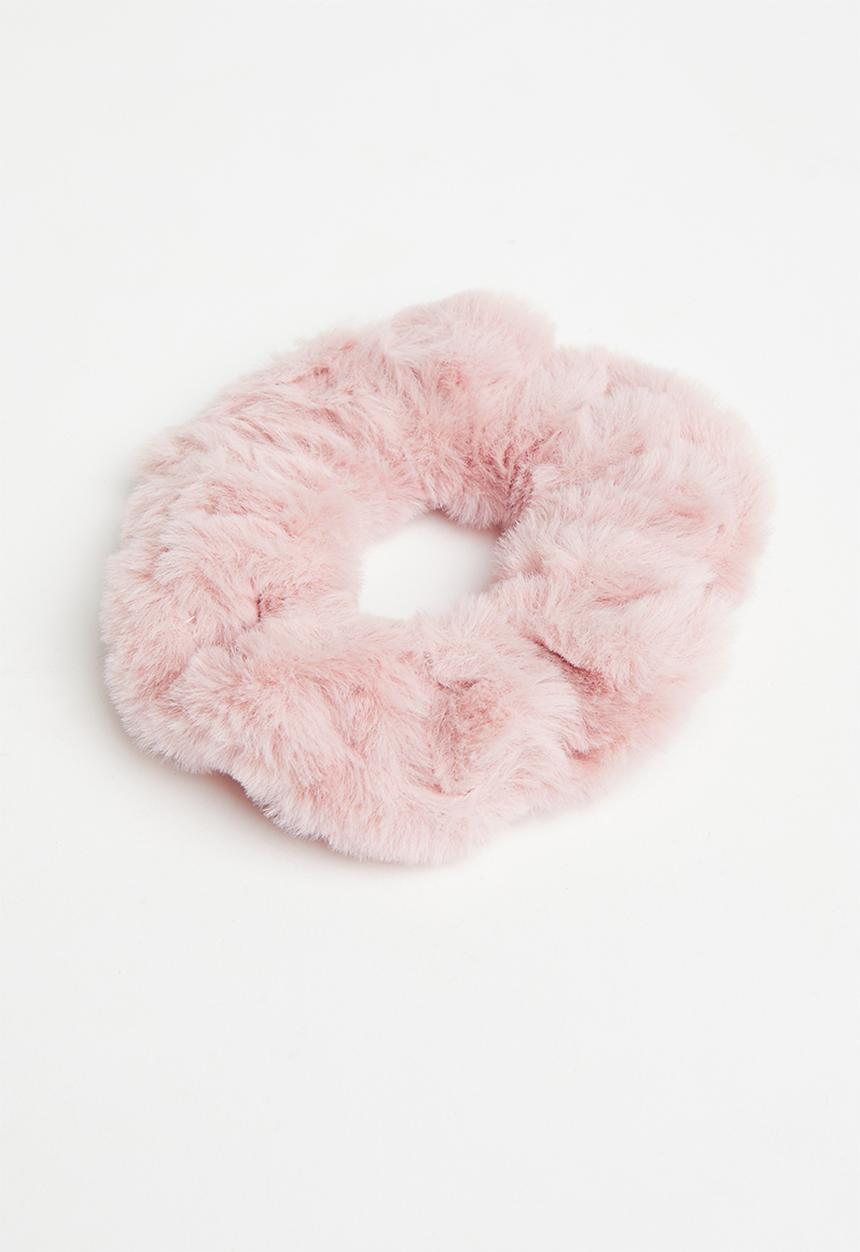 Pop Candy - 2 Pack faux fur scrunchies - milk & pink
