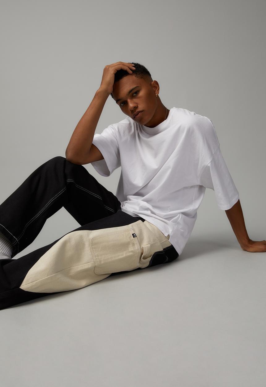 Cotton On - Splice painter baggy jean - splice black/ivory