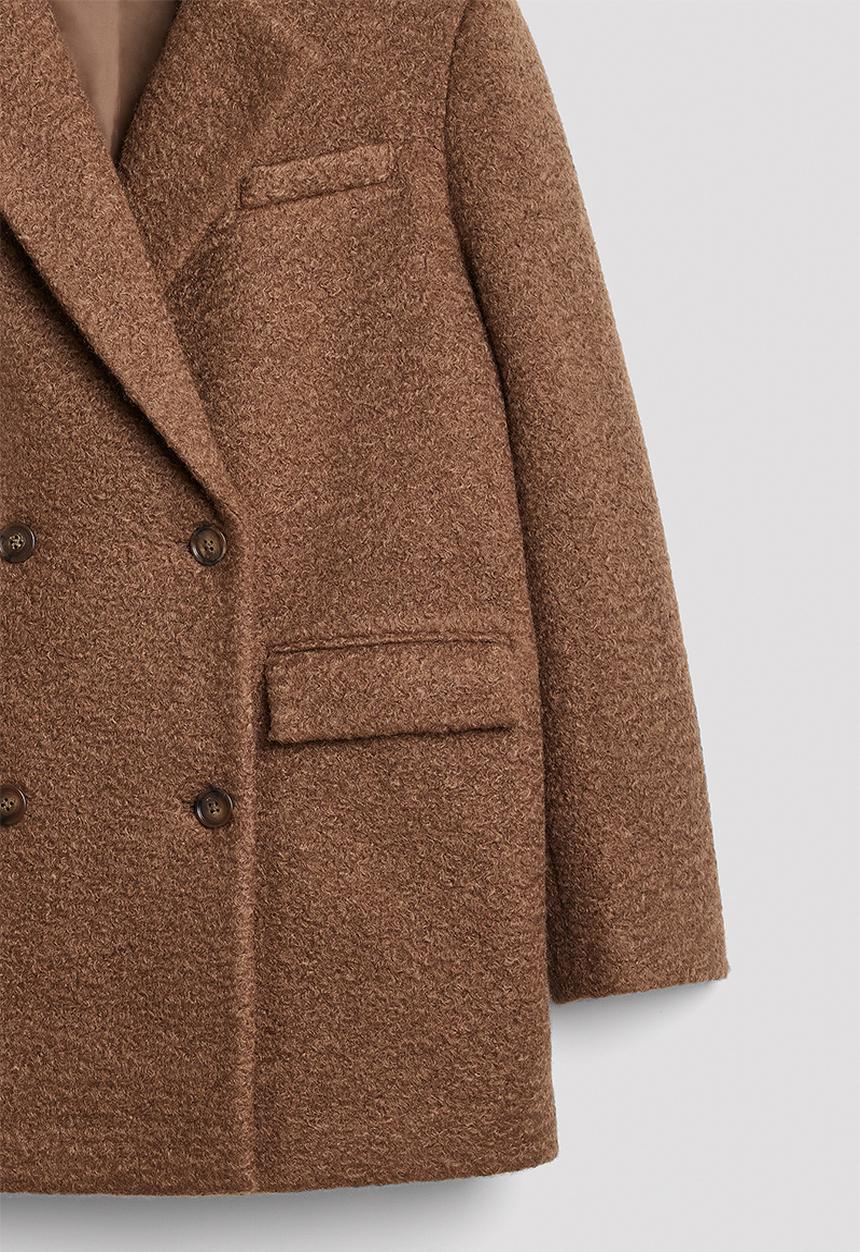 NA-KD - Oversized blazer coat - brown