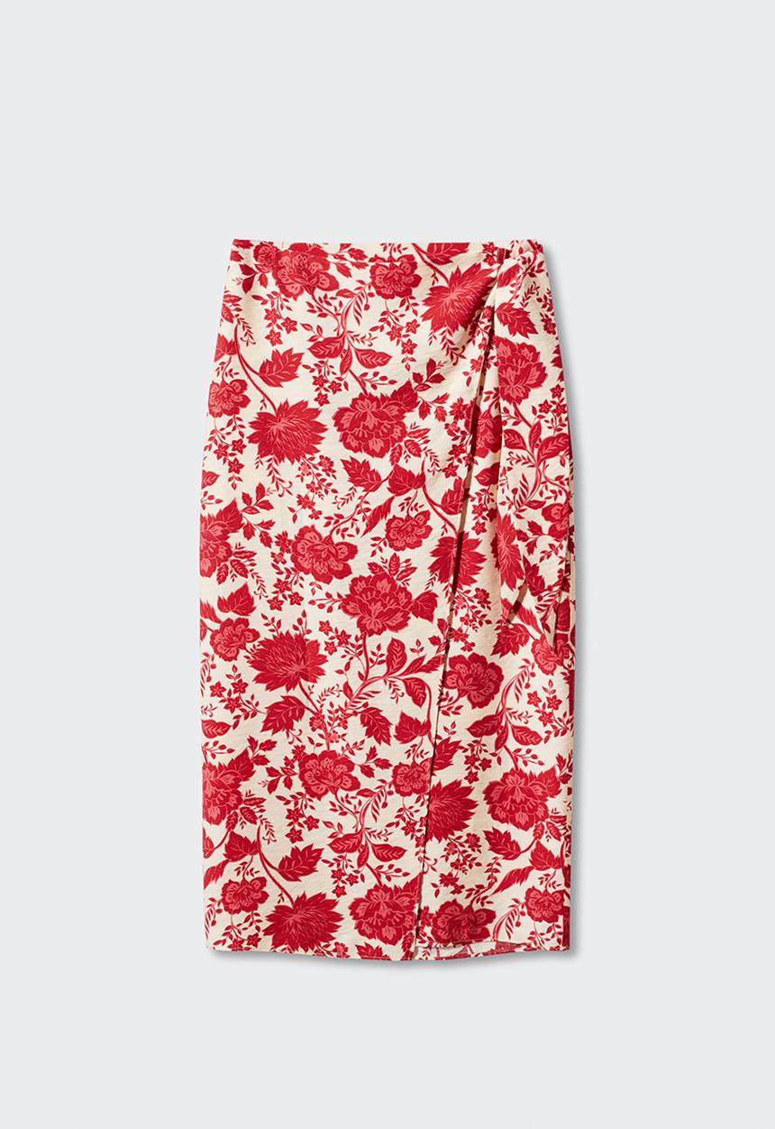 MANGO - Plus skirt pareo - light beige