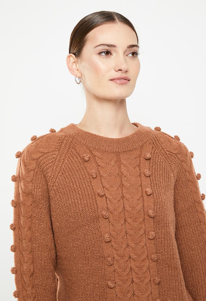 Stella Morgan - Cable Knit Jersey - Rust