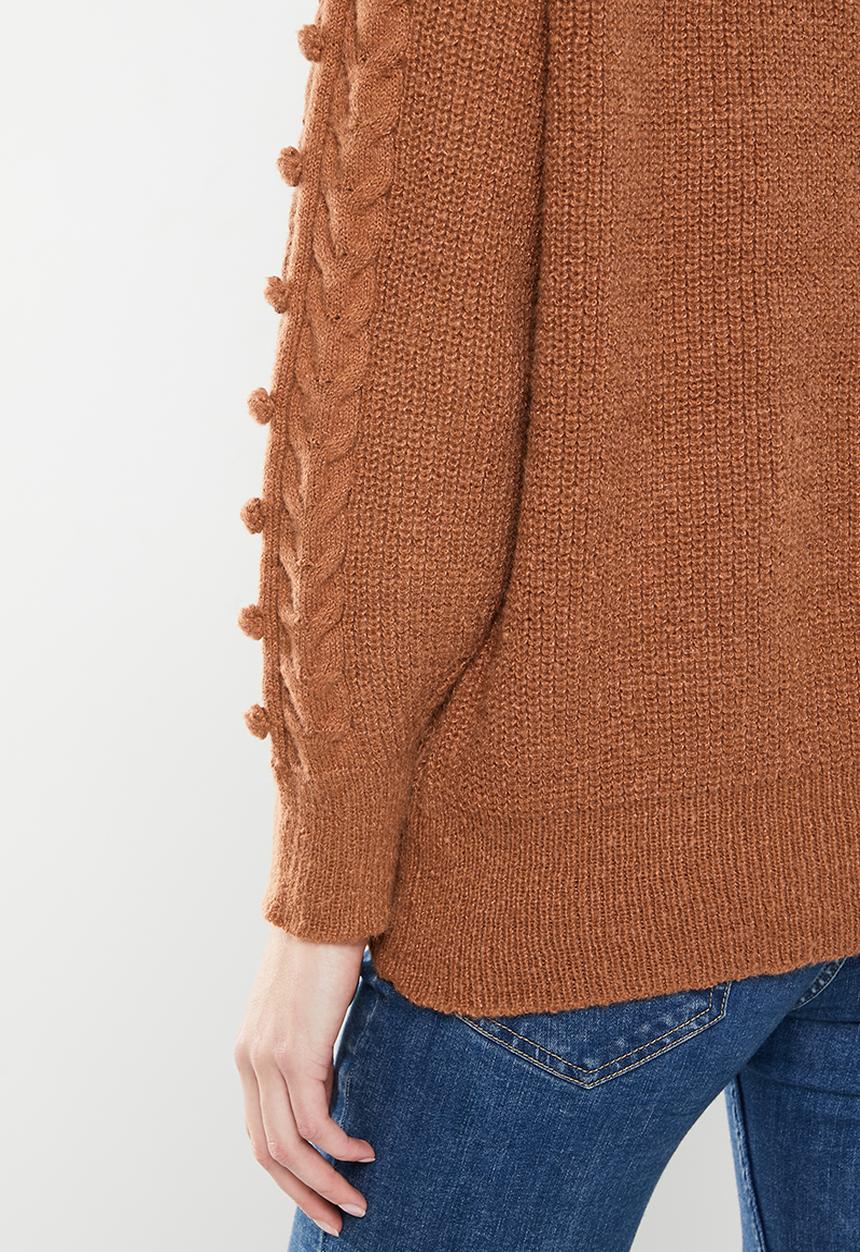 Stella Morgan - Cable Knit Jersey - Rust
