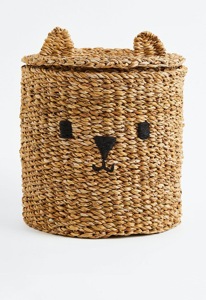 H&M - Storage basket with a lid - beige/seagrass 