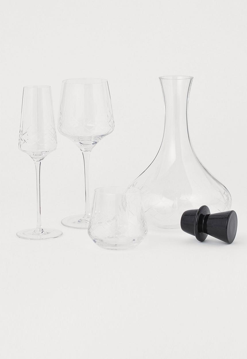 H&M - Champagne flute - clear glass 