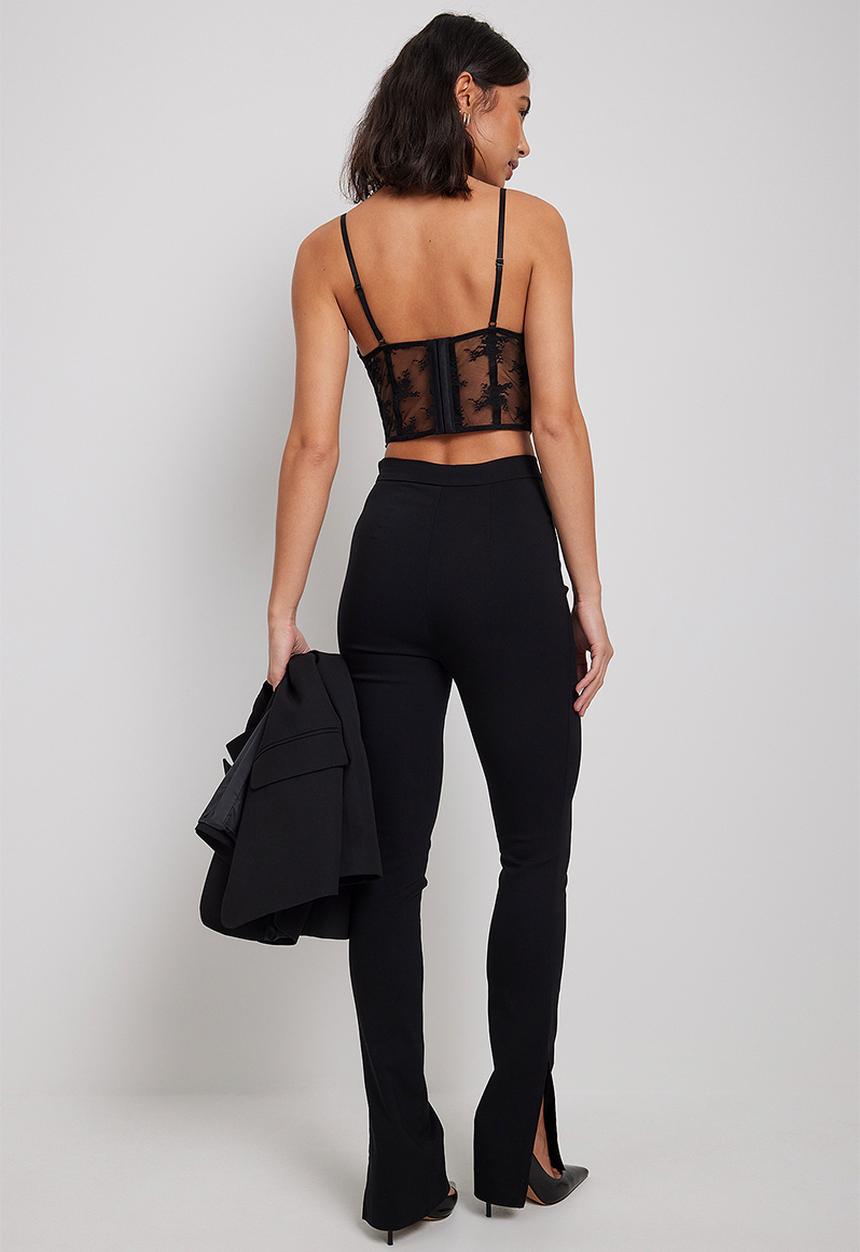 NA-KD - Tight silt pants - black