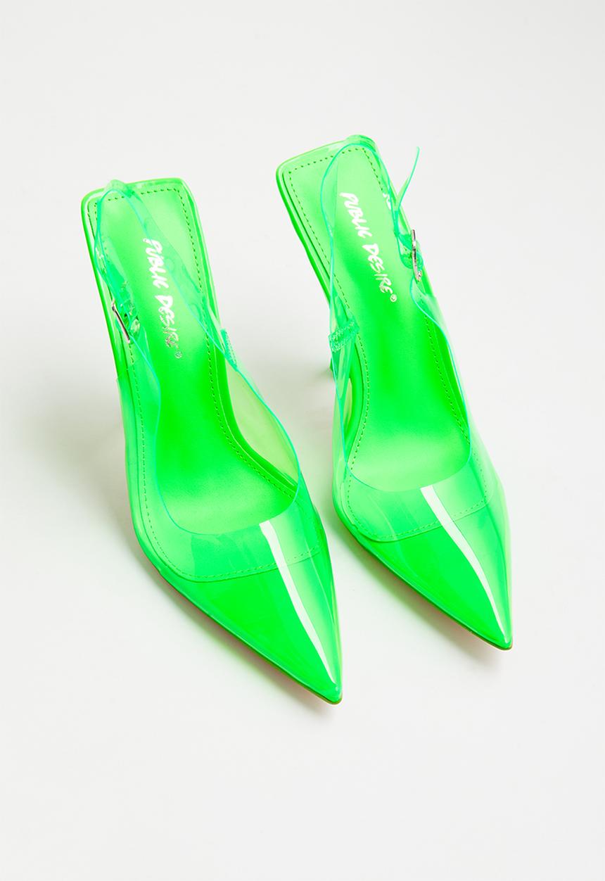 Public Desire - Infinity court heel - neon green