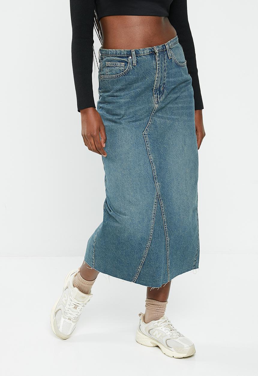 Cotton On - Maxi denim skirt - logans blue
