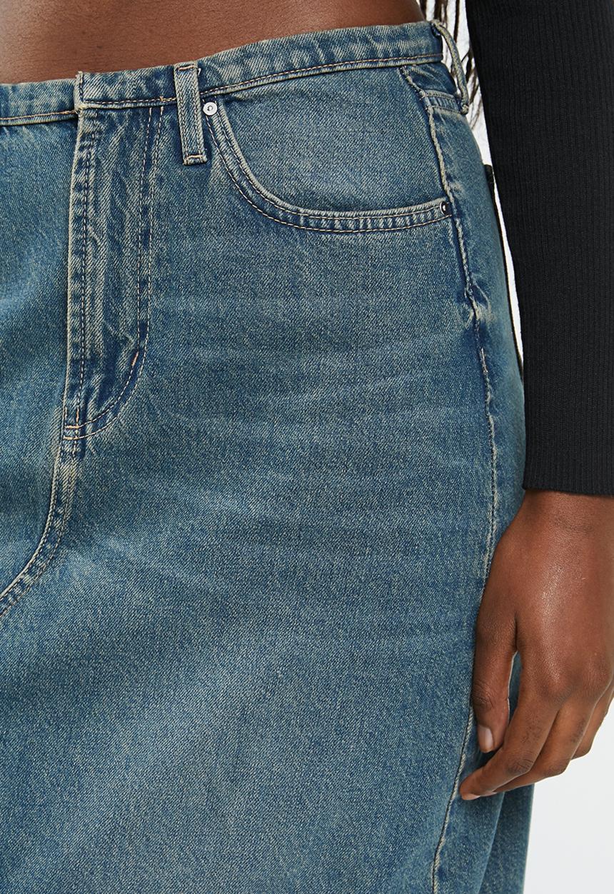 Cotton On - Maxi denim skirt - logans blue
