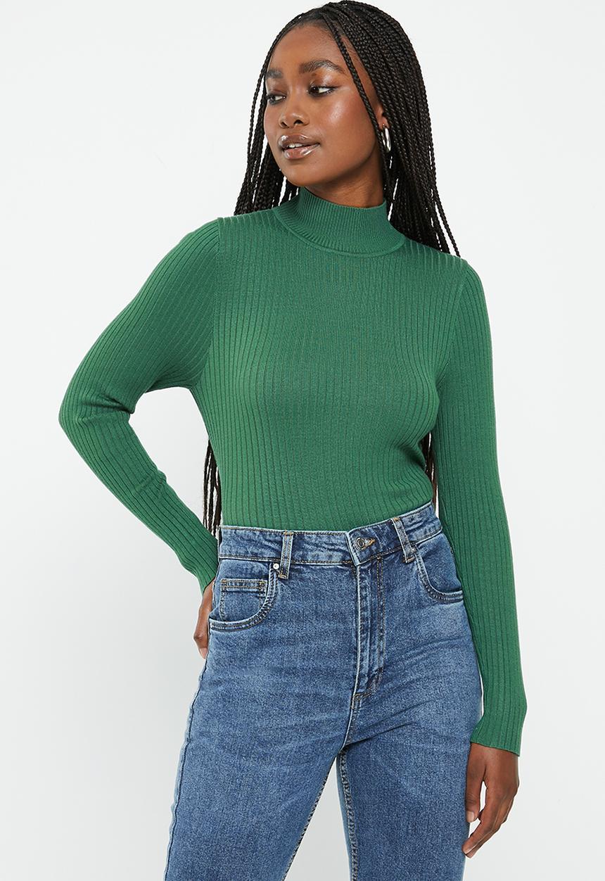 Cotton On - Urban rick mock neck top - deep green