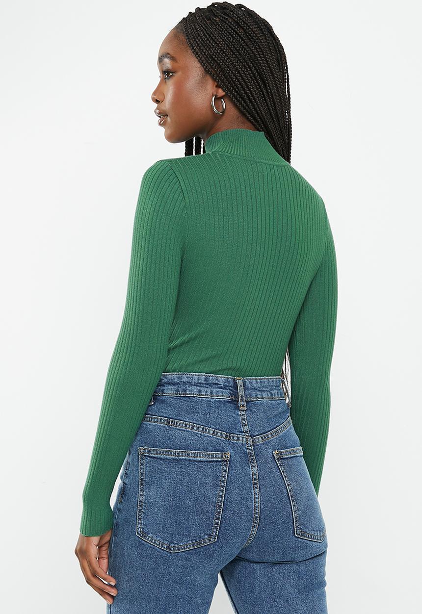 Cotton On - Urban rick mock neck top - deep green