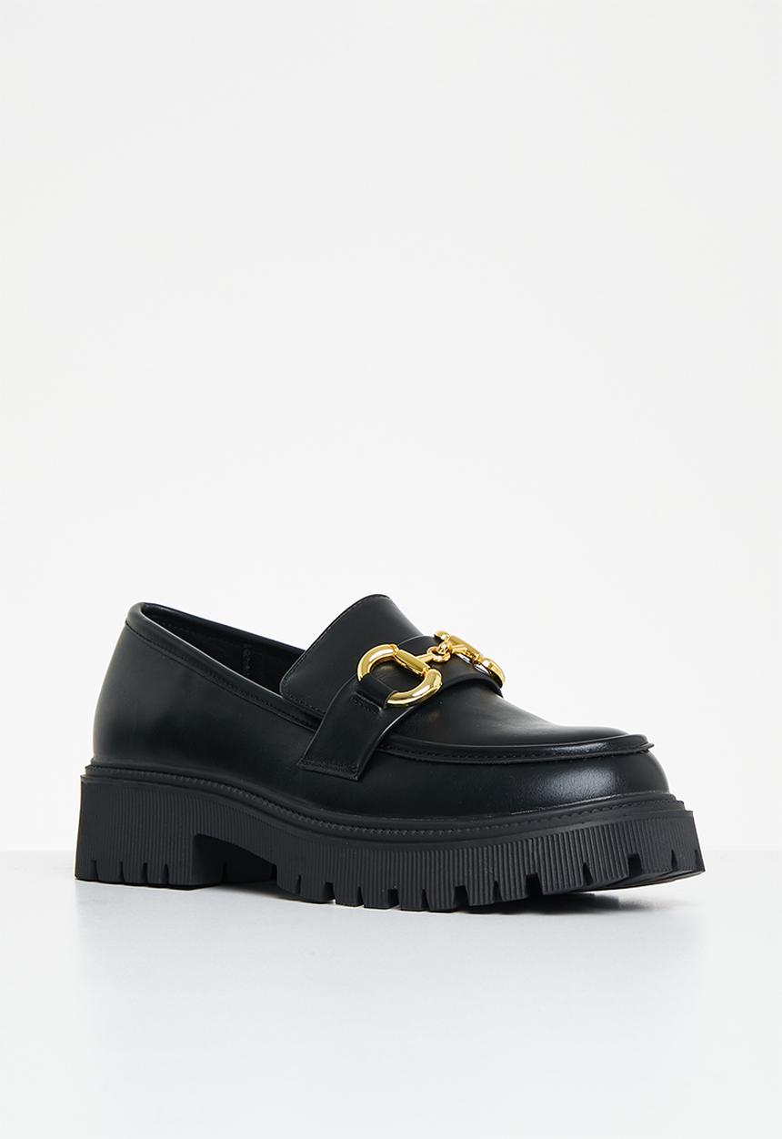 Madison® - Mia gold trim loafer - black
