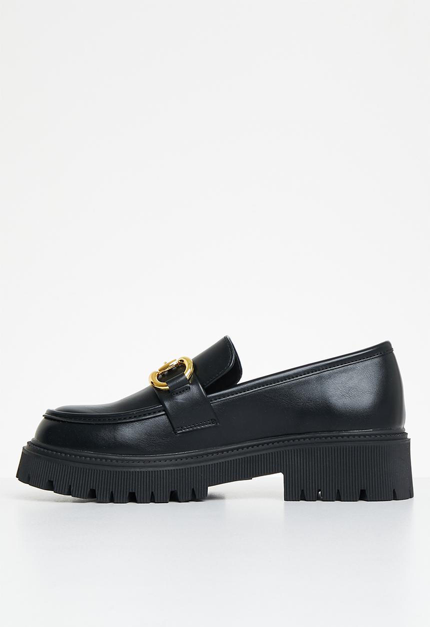 Madison® - Mia gold trim loafer - black