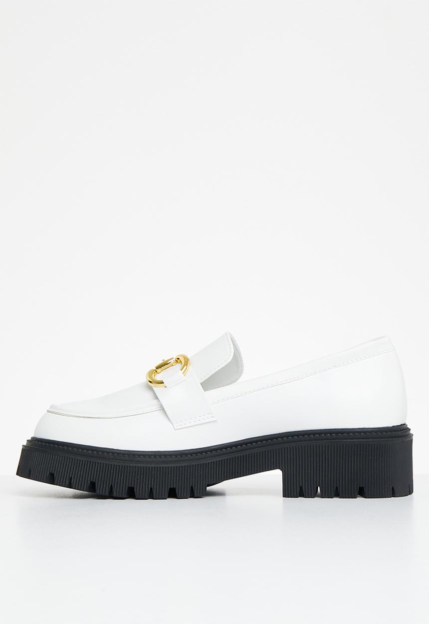 Madison® - Mia gold trim loafer - white