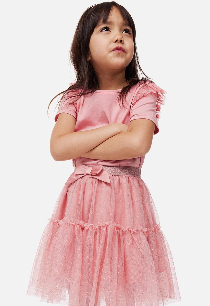 H&M - 2-piece tulle set - old rose