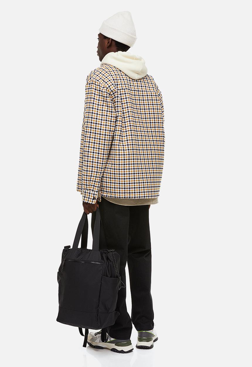 H&M - Regular fit cotton twill pull-on trousers - black