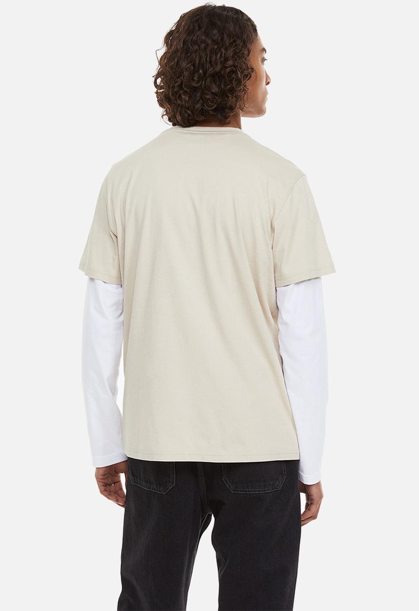 H&M - Regular fit round-neck t-shirt- light beige