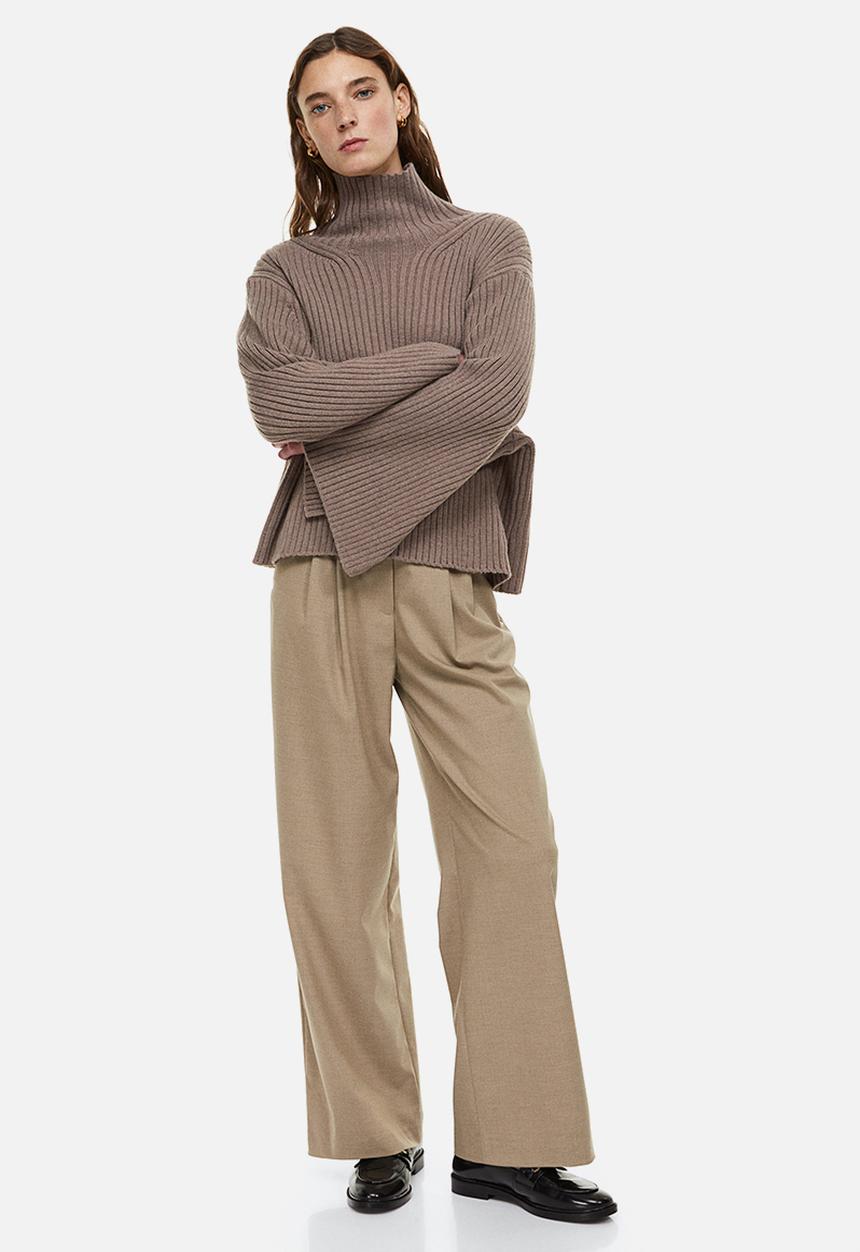 H&M - Oversized turtleneck jumper - greige