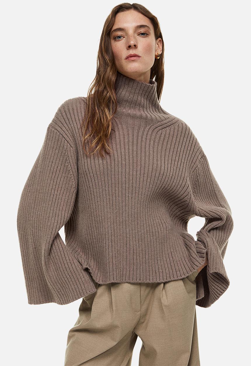 H&M - Oversized turtleneck jumper - greige