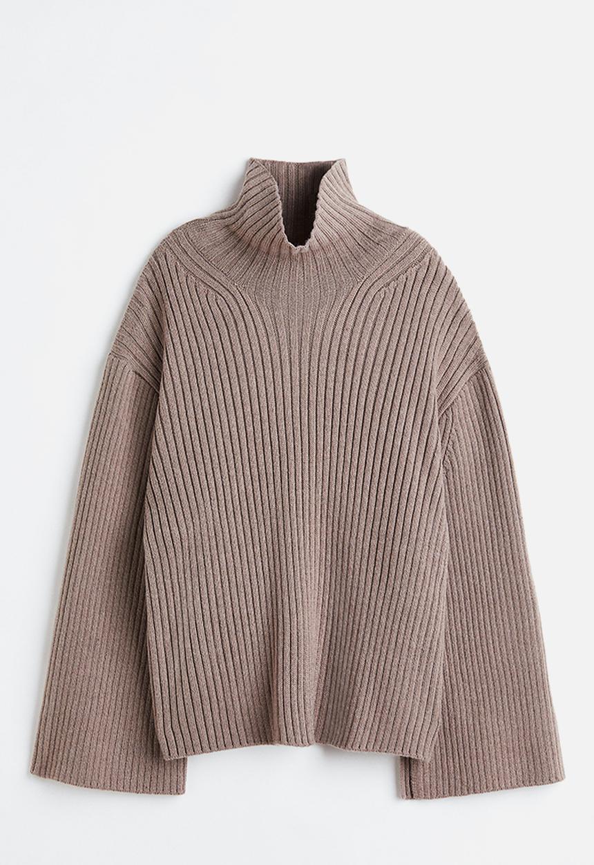 H&M - Oversized turtleneck jumper - greige